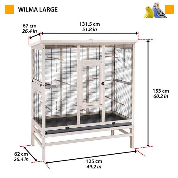 Ferplast Wilma Large Wooden Aviary 2 Ferplast Wilma Large Wooden Aviary - Image 2