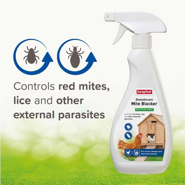 Beaphar DIMETHIcare Mite Blocker for Chickens & Aviary Birds & their Housing, 500ml 2 Beaphar DIMETHIcare Mite Blocker for Chickens & Aviary Birds & their Housing, 500ml - Image 2