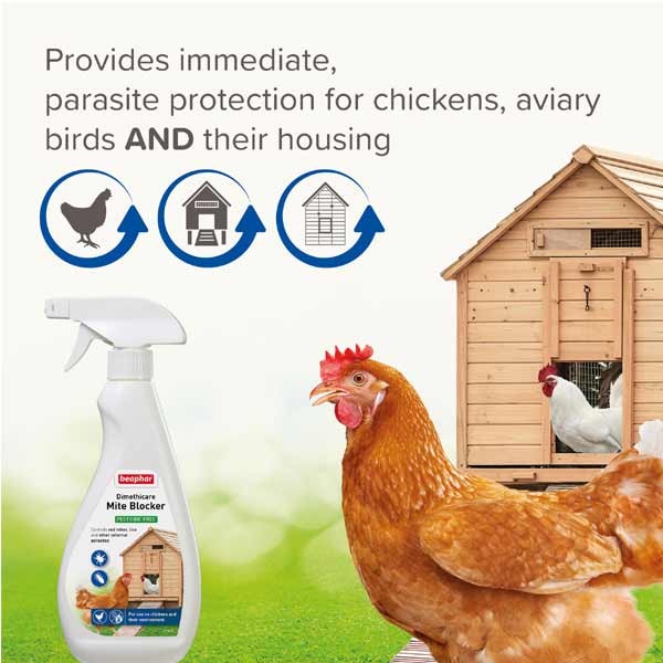 Beaphar DIMETHIcare Mite Blocker for Chickens & Aviary Birds & their Housing, 500ml 3 Beaphar DIMETHIcare Mite Blocker for Chickens & Aviary Birds & their Housing, 500ml - Image 3