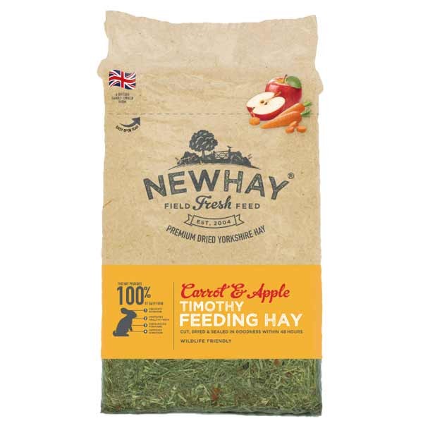Newhay Timothy Feeding Hay Carrot & Apple 1kg 1 Newhay Timothy Feeding Hay Carrot & Apple 1kg