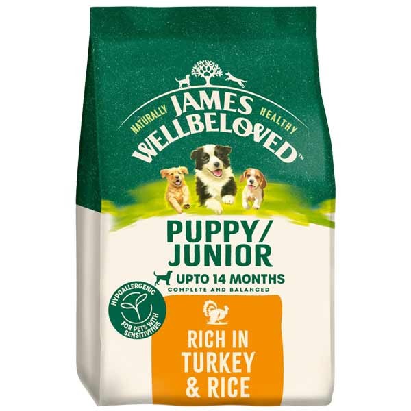 James Wellbeloved Turkey & Rice Puppy 2kg Dry Dog Food 1 James Wellbeloved Turkey & Rice Puppy 2kg Dry Dog Food