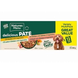 Natures Menu Multipack 12x400g Adult Wet Dog Food Cans