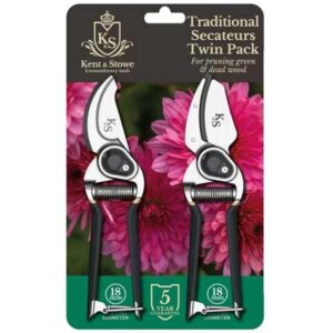 Kent & Stowe Traditional Secateurs Twin Pack