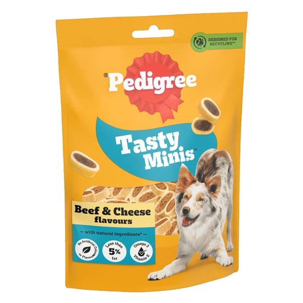 Pedigree Tasty Minis Beef & Cheese 140g Dog Treat 1 Pedigree Tasty Minis Beef & Cheese 140g Dog Treat