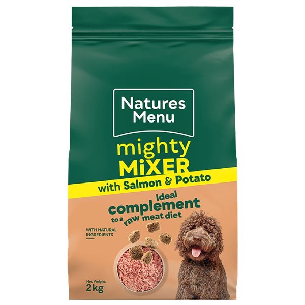 Natures Menu Mighty Mixer Salmon & Potato Adult 2kg Dry Dog Food 1 Natures Menu Mighty Mixer Salmon & Potato Adult 2kg Dry Dog Food