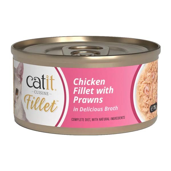 Catit Chicken Fillet with Prawns 75g 1 Catit Chicken Fillet with Prawns 75g