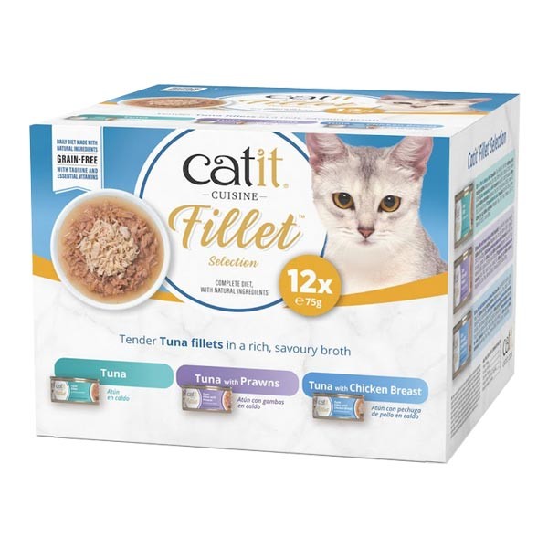 Catit Tuna Fillet Variety Pack 12x75g 1 Catit Tuna Fillet Variety Pack 12x75g