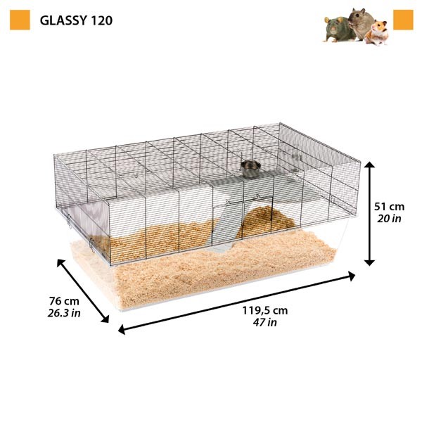 Ferplast Glassy 120 Rodent Cage 2 Ferplast Glassy 120 Rodent Cage - Image 2