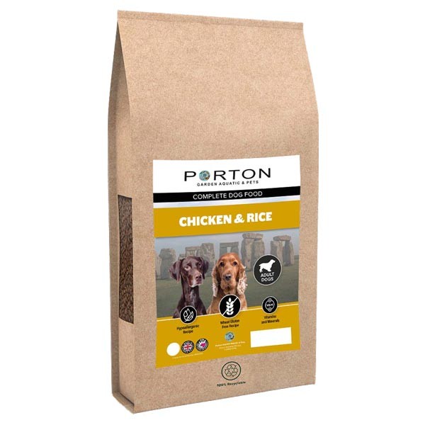 Porton Complete Chicken & Rice Gluten Free 12Kg Dry Dog Food 1 Porton Complete Chicken & Rice Gluten Free 12Kg Dry Dog Food