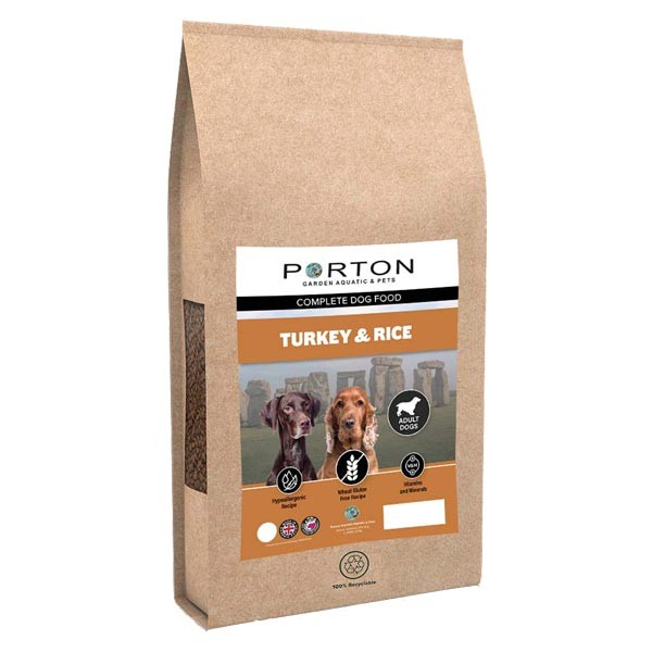 Porton Complete Turkey & Rice Gluten Free 12Kg Dry Dog Food