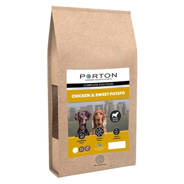Porton Complete Chicken & Sweet Potato Grain Free 12Kg Dry Dog Food 1 Porton Complete Chicken & Sweet Potato Grain Free 12Kg Dry Dog Food