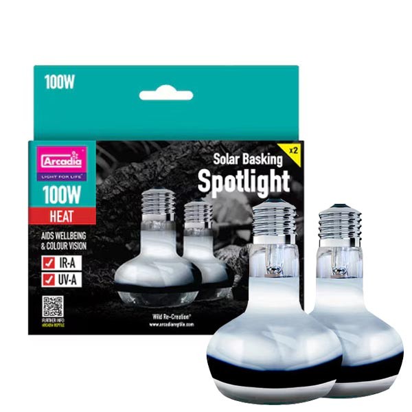 Arcadia Solar Basking Spotlight Twin Pack 100w 1 Arcadia Solar Basking Spotlight Twin Pack 100w