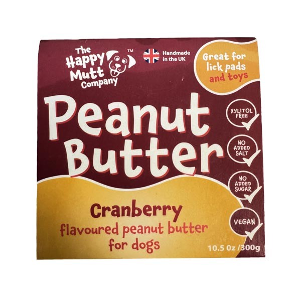 Happy Mutt Cranberry Peanut Butter Pot 300g