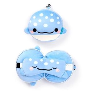 Relaxeazzz Adoramals Whale Shark Plush Travel Pillow & Eye Mask