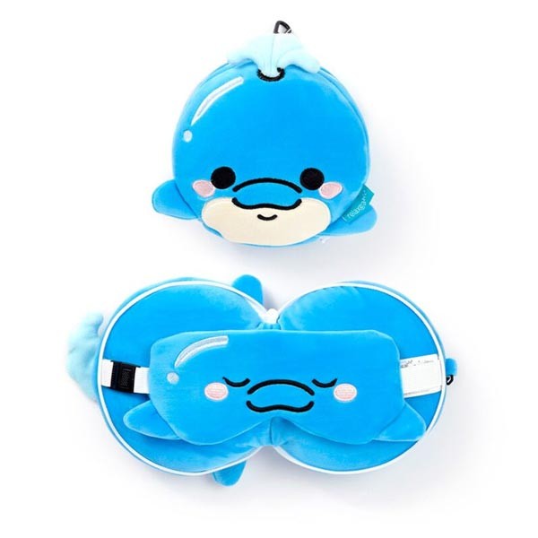 Relaxeazzz Adoramals Dolphin Plush Travel Pillow & Eye Mask 1 Relaxeazzz Adoramals Dolphin Plush Travel Pillow & Eye Mask