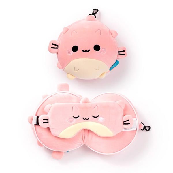 Relaxeazzz Adoramals Puffer Fish Plush Travel Pillow & Eye Mask 1 Relaxeazzz Adoramals Puffer Fish Plush Travel Pillow & Eye Mask