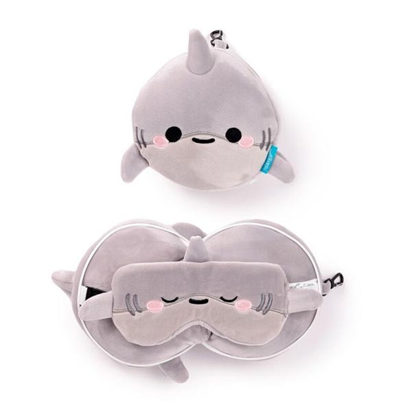 Relaxeazzz Adoramals Shark Plush Travel Pillow & Eye Mask 1 Relaxeazzz Adoramals Shark Plush Travel Pillow & Eye Mask