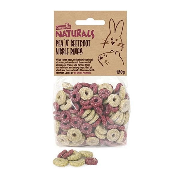 Rosewood Naturals Pea 'n' Beetroot Nibble Rings 120g 1 Rosewood Naturals Pea 'n' Beetroot Nibble Rings 120g