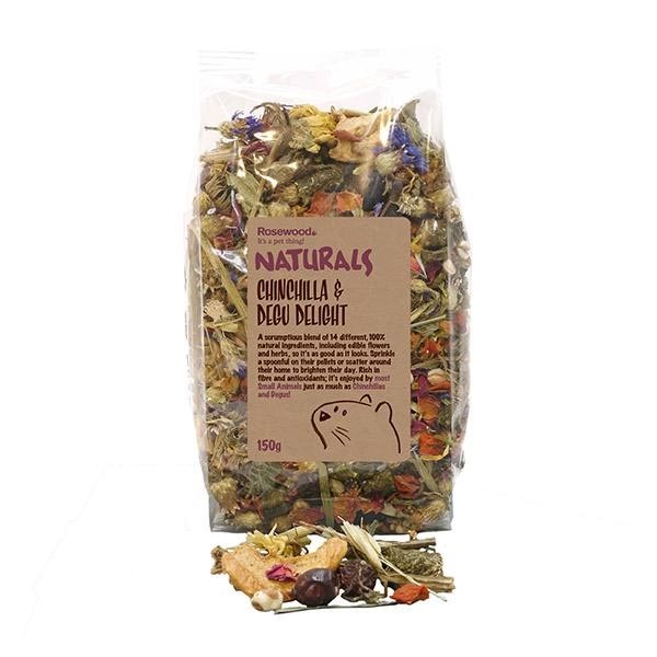Rosewood Naturals Chinchilla & Degu Delight 150g 1 Rosewood Naturals Chinchilla & Degu Delight 150g