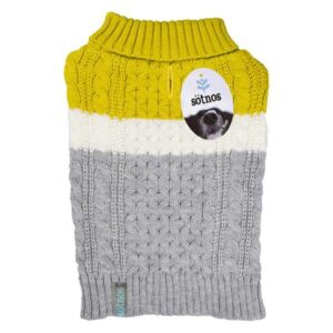 Colour Block Grey & Yellow Sweater L 43cm