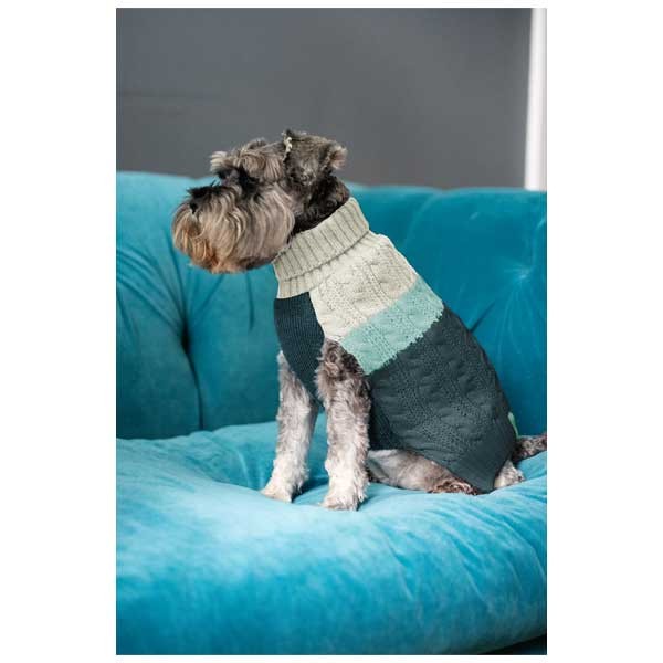 Colour Block Aqua Sweater XS 18cm 2 Colour Block Aqua Sweater XS 18cm - Image 2