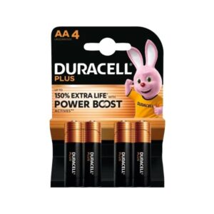 Duracell AA Cell Plus Power Boost Batteries 4 Pack