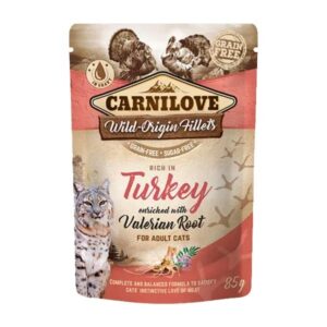 Carnilove Turkey with Valerian 85g Pouch Wet Cat Food