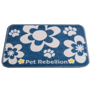 Pet Rebellion Dinner Mate Flowers Blue 40x60cm