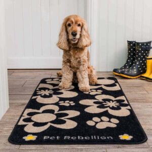 Pet Rebellion XL Barrier Rug Flower Black 57x110cm