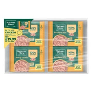 Natures Menu Ready to Mix Minced Chicken Block For Adult Dogs 12x400g