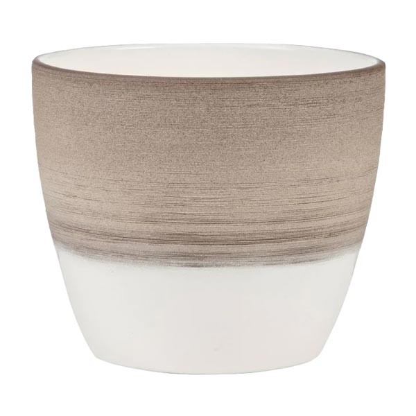 Scheurich Flower Pot 950 Espresso Cream 14cm 1 Scheurich Flower Pot 950 Espresso Cream 14cm