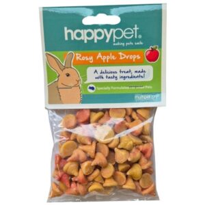 Happy Pet Rosey Apple Drops 75g Small Animal Treat