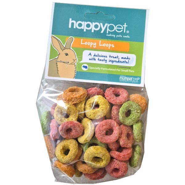 Happy Pet Fruit LoopyLoops 50g Small Animal Treat 1 Happy Pet Fruit LoopyLoops 50g Small Animal Treat