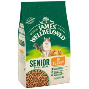 James Wellbeloved Turkey & Rice Senior 4kg Dry Cat Food