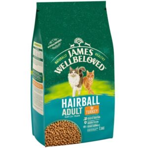 James Wellbeloved Hairball Turkey & Rice Adult 1.5kg Dry Cat Food