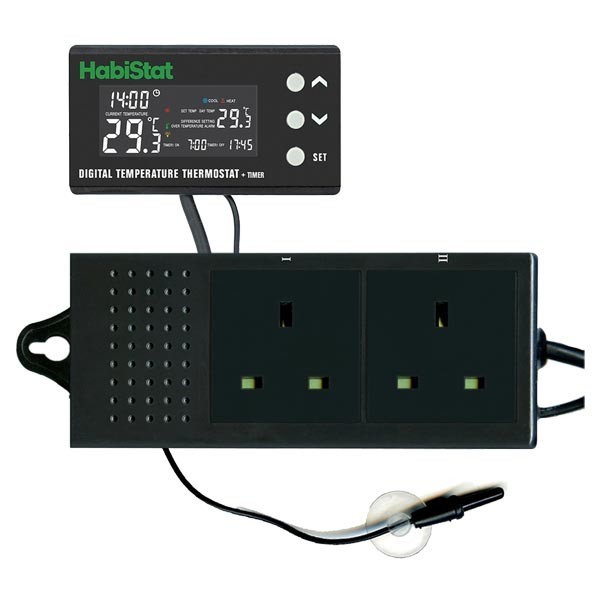 HabiStat Digital Temperature Thermostat Day/Night Timer 1 HabiStat Digital Temperature Thermostat Day/Night Timer