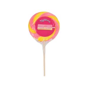Raspberry & Vanilla Wheel Lolly 80g