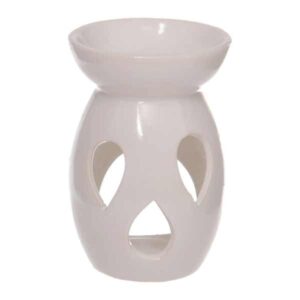 Eden White Simple Tear Drop Cut-Out Ceramic Oil & Wax Melt Burner