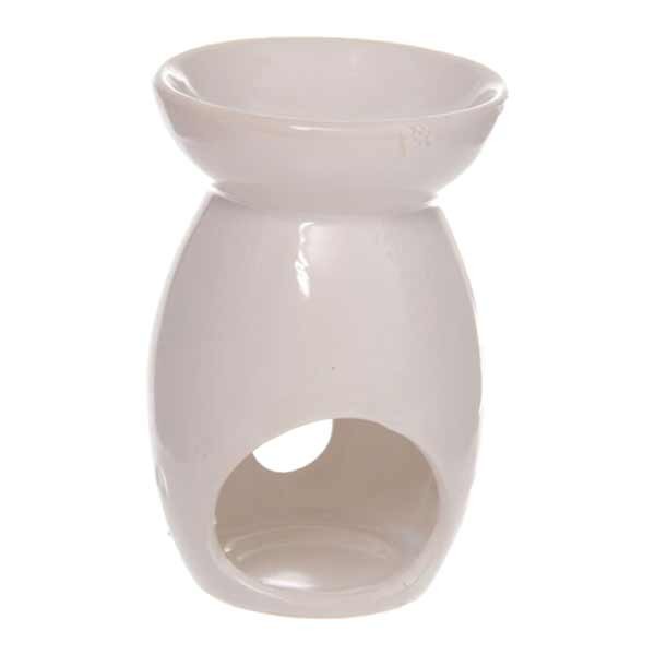 Eden White Simple Tear Drop Cut-Out Ceramic Oil & Wax Melt Burner 2 Eden White Simple Tear Drop Cut-Out Ceramic Oil & Wax Melt Burner - Image 2