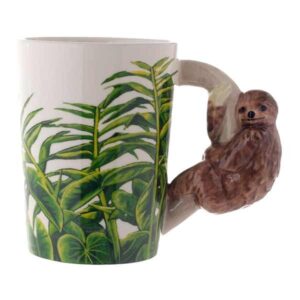 Jungle Explorer Sloth Ceramic Shaped Handle Mug
