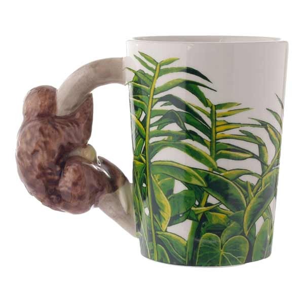 Jungle Explorer Sloth Ceramic Shaped Handle Mug 2 Jungle Explorer Sloth Ceramic Shaped Handle Mug - Image 2