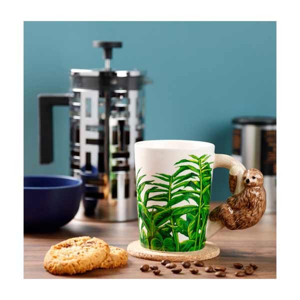 Jungle Explorer Sloth Ceramic Shaped Handle Mug 3 Jungle Explorer Sloth Ceramic Shaped Handle Mug - Image 3