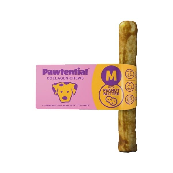 Pawtential Collagen Peanut Butter Chew Medium 1 Pawtential Collagen Peanut Butter Chew Medium