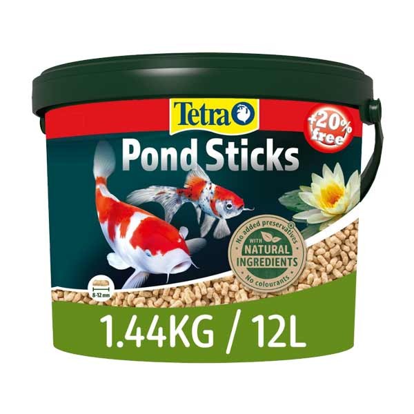 Tetra Pond Food Stick Bucket 10 Litres + 20% Extra Free 1 Tetra Pond Food Stick Bucket 10 Litres + 20% Extra Free
