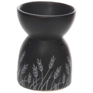 Eden Grass Design Black Ceramic Oil & Wax Melt Burner