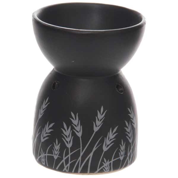Eden Grass Design Black Ceramic Oil & Wax Melt Burner 1 Eden Grass Design Black Ceramic Oil & Wax Melt Burner