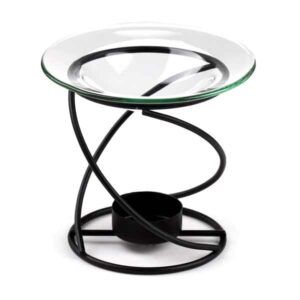 Eden Black Thin Metal Spiral Oil & Wax Melt Burner
