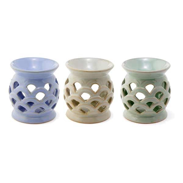 Eden Scallop Cut out Ceramic Oil Burner 1 Eden Scallop Cut out Ceramic Oil Burner