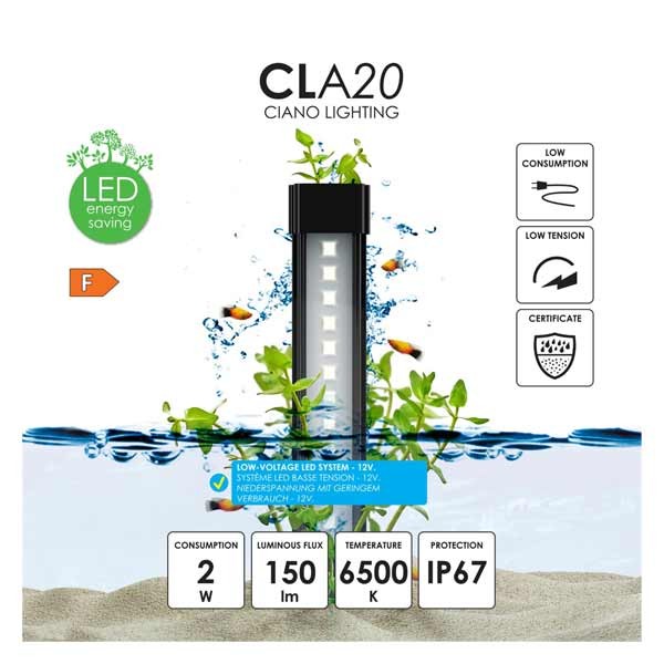 Ciano Aqua 30 Black Aquarium 40x20x40cm 2 Ciano Aqua 30 Black Aquarium 40x20x40cm - Image 2