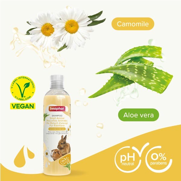 Beaphar Small Animal Shampoo with Camomile & Aloe Vera 250ml 3 Beaphar Small Animal Shampoo with Camomile & Aloe Vera 250ml - Image 3